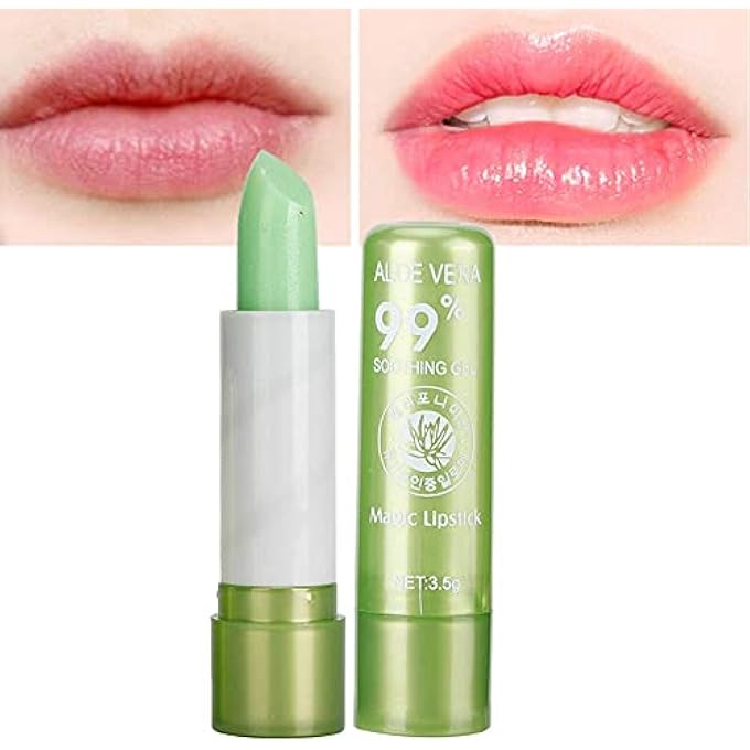 ALOE VERA LIPSTICKS, LONG LASTING MOISTURIZING LIPSTICK,MOISTURIZING LIP BALM, COLOR CHANGING LIP GLOSS LIPSTICK BEAUTY TOOL ALOE VERA LIP CARE BALM 3.5G (3PCS) - Image 1